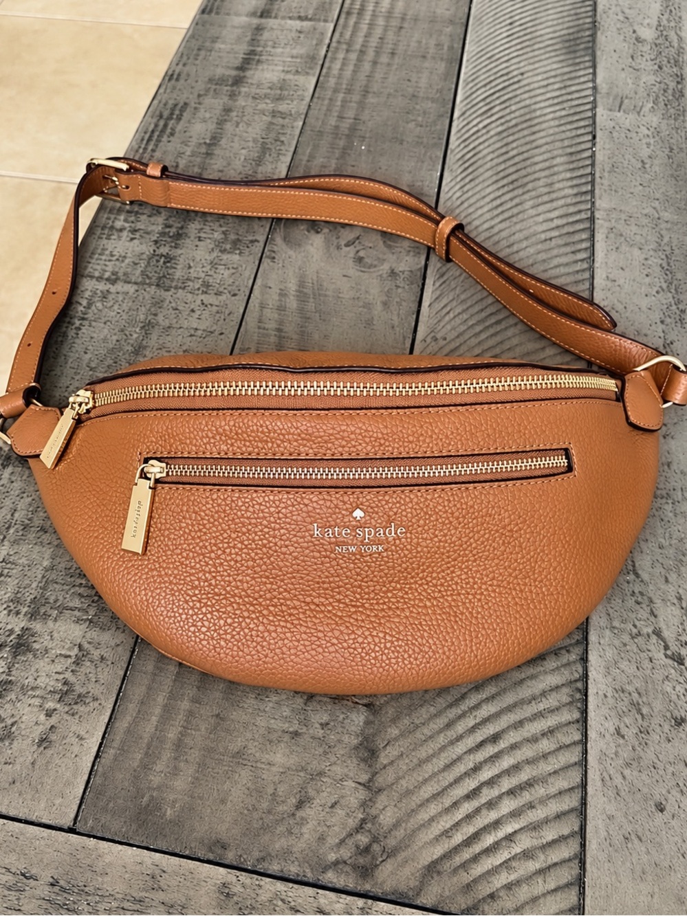 Kate spade Leila belt bag gingerbread waist Fanny leather